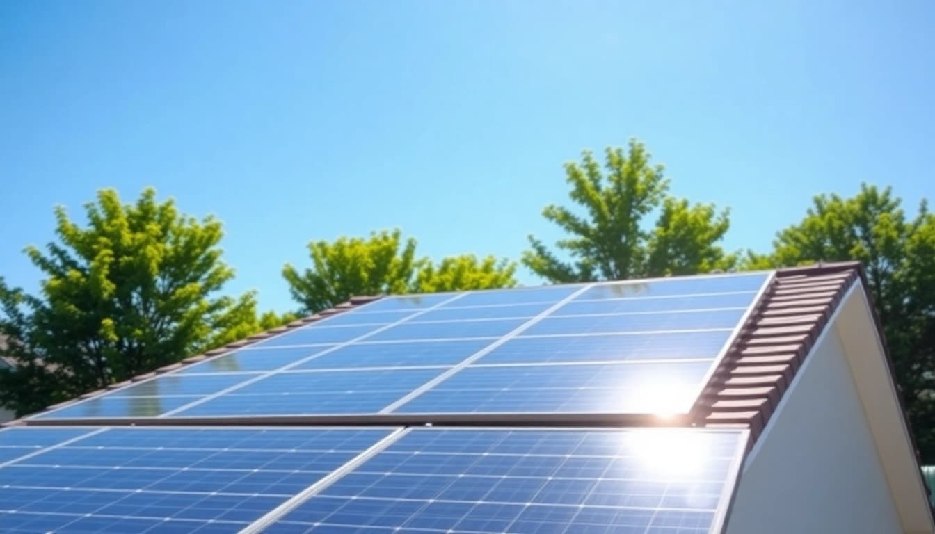 PV anlage kosten wien zeigen eine moderne Solaranlage auf einem Einfamilienhaus.