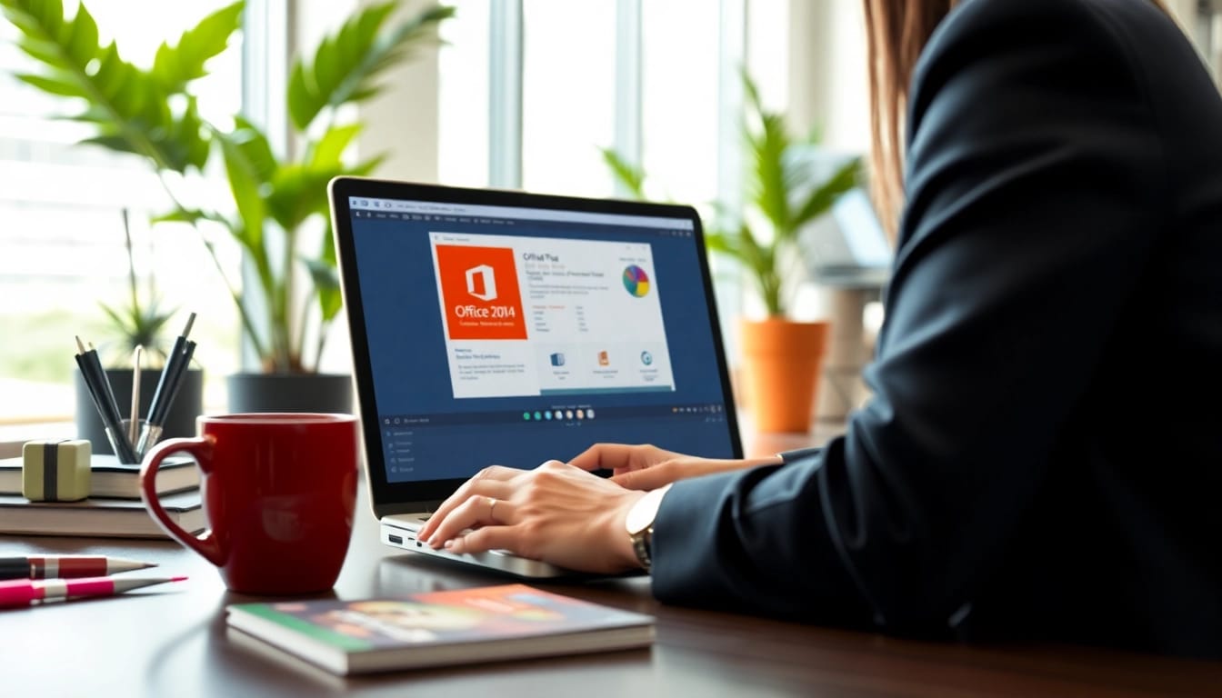 Nutzen Sie die MS Office 2024 Pro Plus digitale Lizenz in einem modernen Bürosetting.