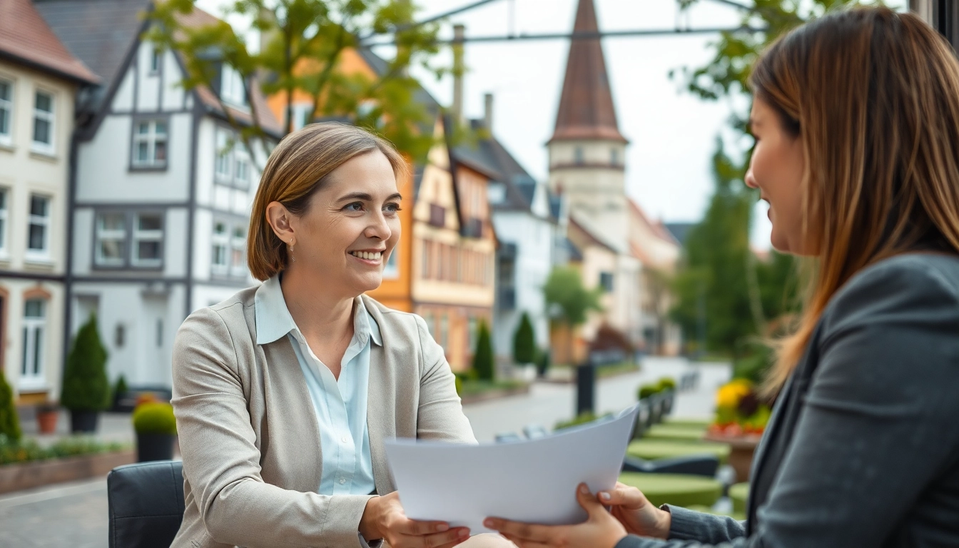 Immobilienmakler Frankfurt Eschersheim berät Kunden in einem modernen Umfeld.