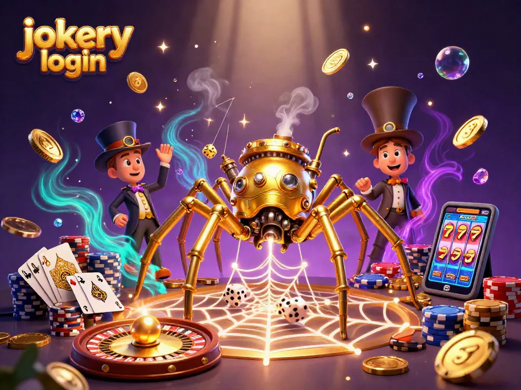 Play at jokery login and win big with features like golden coins and vibrant casino elements.