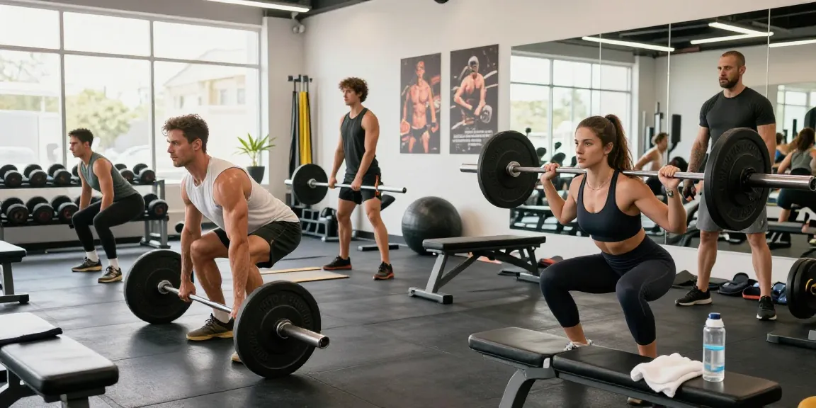 Anabolika Shop - Bodybuilder im Fitnessstudio beim Deadlift, energiegeladene Atmosphäre mit Trainingsgeräten und Motivationspostern.