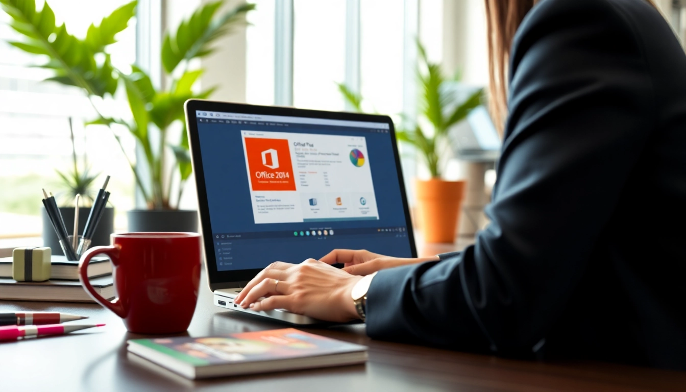Nutzen Sie die MS Office 2024 Pro Plus digitale Lizenz in einem modernen Bürosetting.