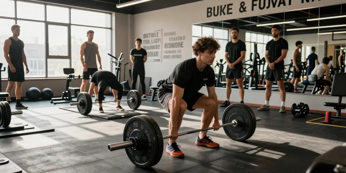 Medi Pharma Steroid Shop: Athlet realisiert perfektes Deadlift im modernem Fitnessstudio mit guter Atmosphäre.