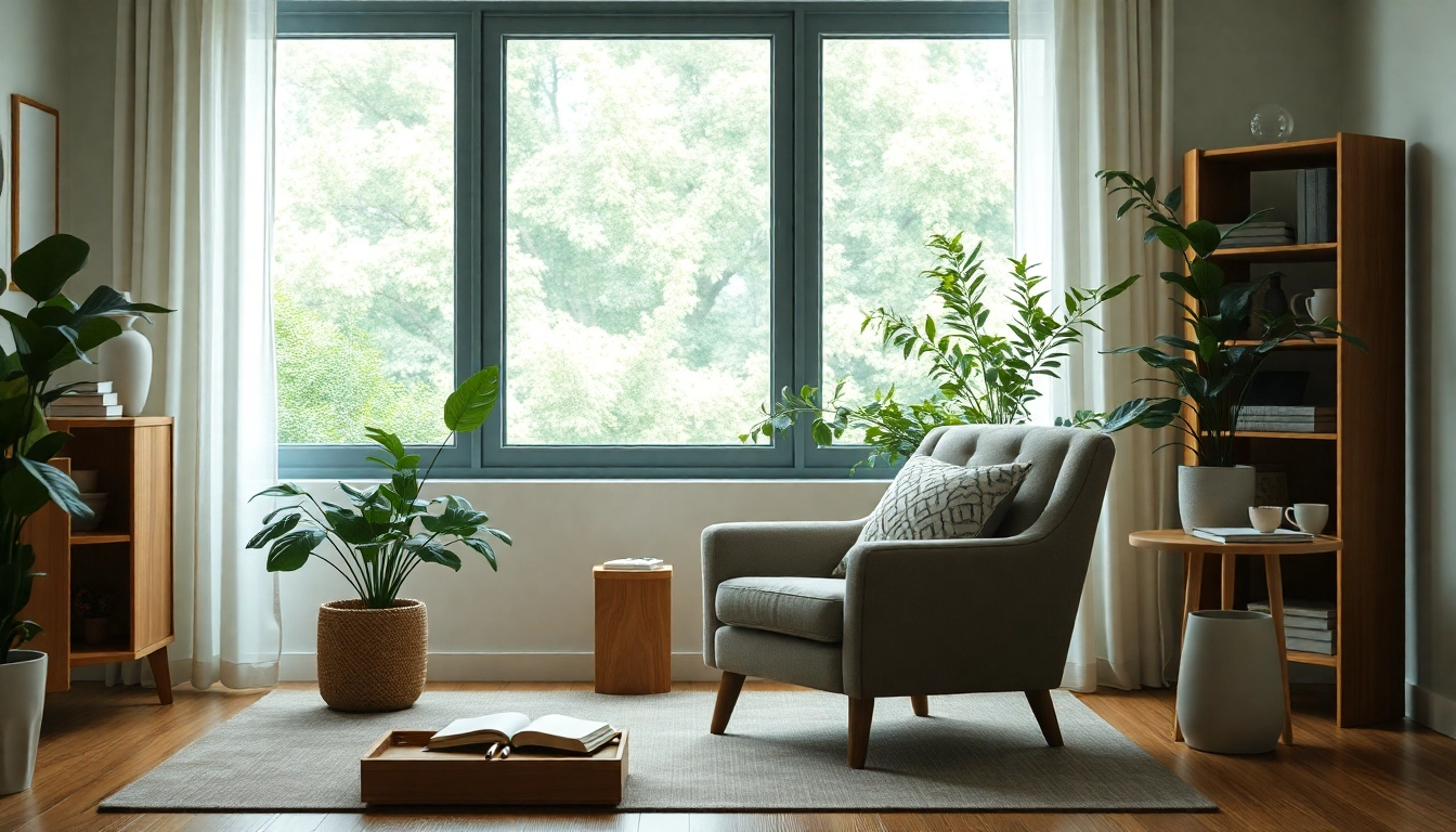 Reinkarnationstherapie: ein ruhiges Therapiezimmer mit entspannender Atmosphäre.