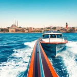 Bosphorus daytime cruise with stunning views of Istanbul's skyline and landmarks.