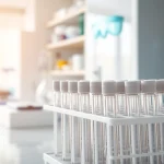 Weitere Informationen ansehen zu Serumroehrchen im medizinischen Labor mit detaillierten Merkmalen.