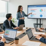 Transparente Bewertung von schlechter Arbeitskultur durch Teamarbeit in modernem Büro.